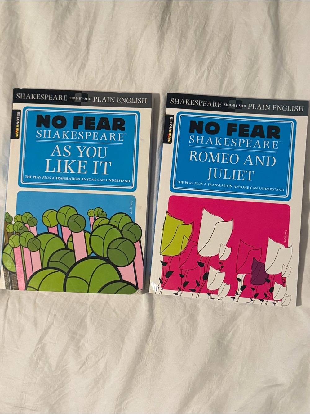 No Fear Shakespeare Paperback Set — “As You Like It” and “Romeo and Juliet”